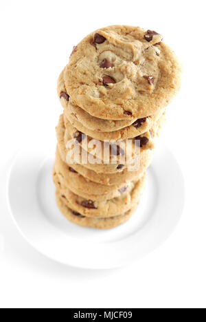 Grande cheminée de cookies aux pépites de chocolat Banque D'Images