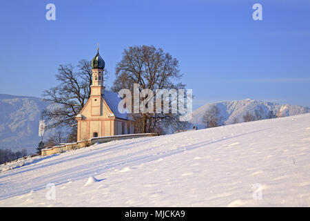 Ramsach chapelle à Murnau au lac Staffelsee, Upper Bavaria, Bavaria, Germany, Banque D'Images