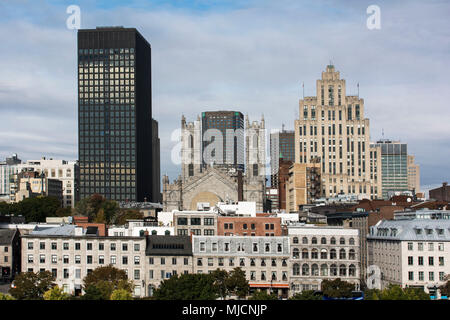 Vue sur les toits de Montréal Banque D'Images