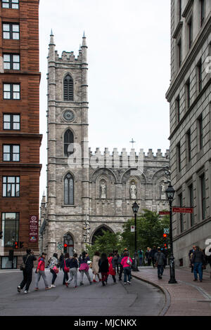 Basilique Notre-Dame de Montréal Banque D'Images