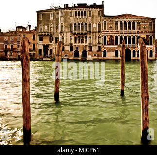 L'Italie, Venise, le Grand Canal, le Palazzo Barbarigo Banque D'Images