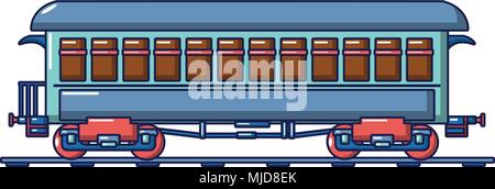 Wagon passagers Vintage style cartoon, icône Illustration de Vecteur