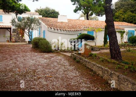 Villa typique sur l'île de Ile de Noirmoutier Banque D'Images