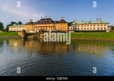 Allemagne, Saxe, Dresde, le château de Pillnitz, Elbe, Banque D'Images