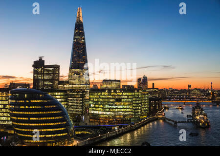 L'Angleterre, Londres, Southwark, London Bridge City, vue de Tower Bridge Banque D'Images