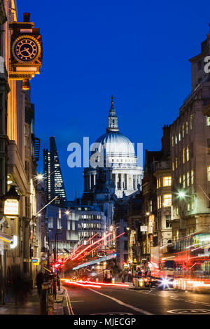 L'Angleterre, Londres, ville de Londres, de la cathédrale St.Pauls et Fleet Street Banque D'Images