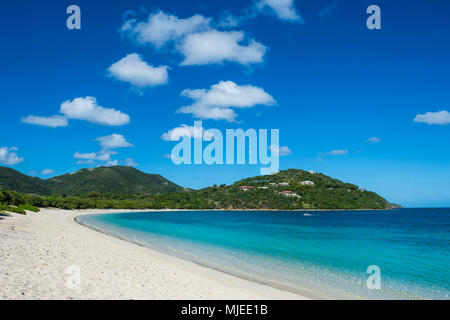 Long Bay Beach, Beef island, Tortola, Îles Vierges Britanniques Banque D'Images