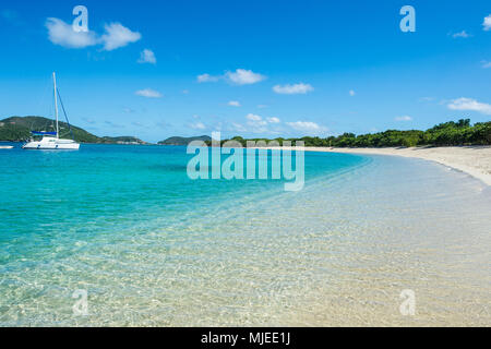 Long Bay Beach, Beef island, Tortola, Îles Vierges Britanniques Banque D'Images