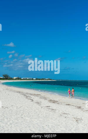 Célèbre Grace Bay Beach, Providenciales, Îles Turques et Caïques Banque D'Images