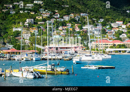 Charlotte Amalie capitale de Saint Thomas vu de l'océan, US Virgin Islands Banque D'Images