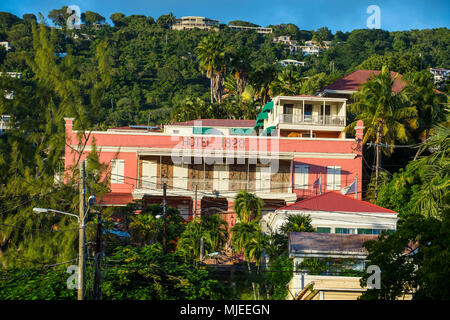 Hôtel historique 1929, Charlotte Amalie capitale de St Thomas, Îles Vierges Britanniques Banque D'Images