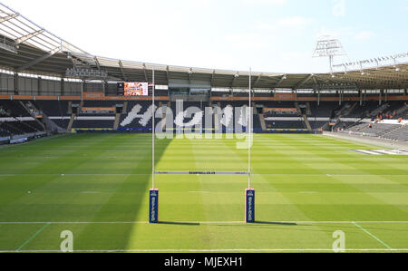 Hull, Royaume-Uni. Le 05 mai 2018, Stade KCOM, Hull, Angleterre ; Betfred Super League rugby Round 14 Hull FC v Castleford Tigers ; Credit : Nouvelles Images /Alamy Live News Banque D'Images