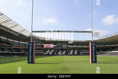 Hull, Royaume-Uni. Le 05 mai 2018, Stade KCOM, Hull, Angleterre ; Betfred Super League rugby Round 14 Hull FC v Castleford Tigers ; Credit : Nouvelles Images /Alamy Live News Banque D'Images