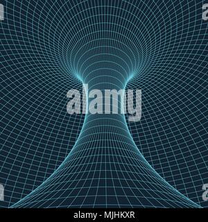 Torus filaire connecté avec lignes et points . Élément polygonal Mesh. Illustration vecteur EPS10. Illustration de Vecteur