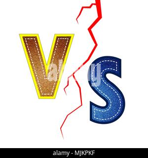 Concept de l'affrontement, ensemble, Standoff, combat final. Par rapport aux lettres Lutte contre l'arrière-plan Illustration de Vecteur