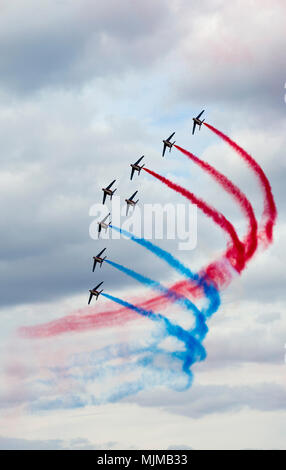 Affichage en Patrouille de France au meeting aérien de Biggin Hill Banque D'Images