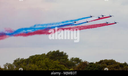 Affichage en Patrouille de France au meeting aérien de Biggin Hill Banque D'Images