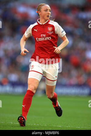 Arsenal féministe Louise Quinn pendant l'ETI Women's finale de la FA Cup au stade de Wembley, Londres. ASSOCIATION DE PRESSE Photo. Photo date : Samedi 5 mai 2018. Histoire voir l'activité de femmes SOCCER Final. Crédit photo doit se lire : Adam Davy/PA Wire. RESTRICTIONS : EDITORIAL N'utilisez que pas d'utilisation non autorisée avec l'audio, vidéo, données, listes de luminaire, club ou la Ligue de logos ou services 'live'. En ligne De-match utilisation limitée à 75 images, aucune émulation. Aucune utilisation de pari, de jeux ou d'un club ou la ligue/dvd publications. Banque D'Images