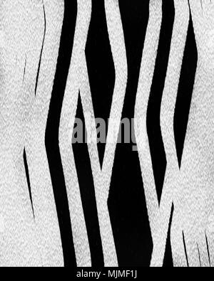 Zèbre en noir et blanc . Imitation peau animale. L'illustration. Le point de droit. Banque D'Images