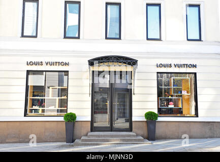 Moscou, Russie - 02 MAI : Louis Vuitton magasin phare, Moscou, le 2 mai 2018. Banque D'Images