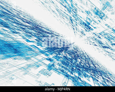 0,81 bleu fond blanc - abstract image générée numériquement Banque D'Images