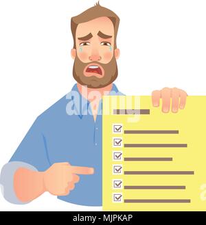 Liste de man Illustration de Vecteur