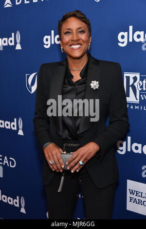 New York, États-Unis, 5 mai 2018. Robin Roberts assiste à la 29e assemblée annuelle GLAAD Media Awards à l'hôtel Hilton Midtown le 5 mai 2018 à New York. Crédit : Erik Pendzich/Alamy Live News Banque D'Images