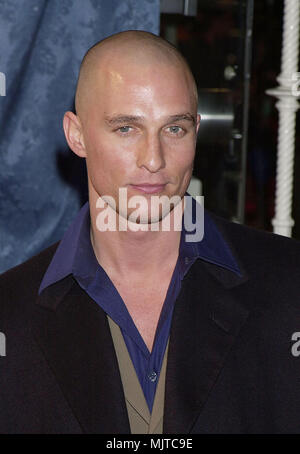 Dec 13, 2000 ; Los Angeles, CA, USA ; ce que veulent les femmes a été un énorme 1ere dans la région de Westwood au Westwood Village Theatre - Los Angeles - McConaughey.Matthieu.08.JPGMcConaughey.Matthieu.08 cas à Hollywood Life - Californie, Red Carpet Event, Vertical, USA, Cinéma, Célébrités, photographie, Bestof, Arts, Culture et divertissement, Célébrités Topix fashion / du tapis rouge-1994-2000, une personne, Vertical, Best of, Hollywood la vie, événement dans la vie d'Hollywood, Californie - Tapis rouge et en backstage, USA, Cinéma, Célébrités, cinéma, télévision, célébrités, célébrités Musique Photogr Banque D'Images