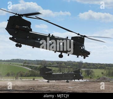 Des hélicoptères Chinook de la RAF Banque D'Images