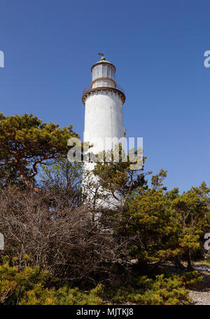 Phare à Faro, en la province suédoise de Gotland. Banque D'Images