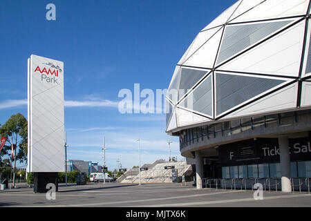 Melbourne, Australie : Avril, 2018 : Melbourne Stade rectangulaire commercialisé sous le nom de AAMI Park abrite de Melbourne Storm, la victoire, la ville et les rebelles. Banque D'Images