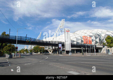 Melbourne, Australie : Avril, 2018 : Melbourne Stade rectangulaire commercialisé sous le nom de AAMI Park abrite de Melbourne Storm, la victoire, la ville et les rebelles. Banque D'Images