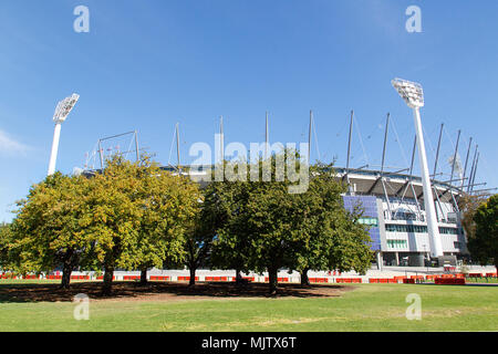 Melbourne, Australie : 09 avril, 2018 : Melbourne Cricket Ground connu comme le MCG a une capacité de plus de 100 000 est situé à Yarra Park. Banque D'Images