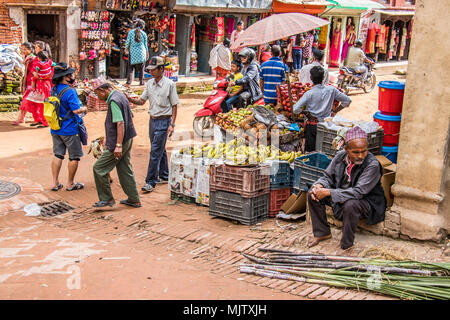 La vie de rue au Népal Bhaktapur Banque D'Images