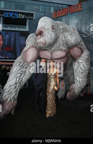 Première mondiale de Warner Bros Pictures' 'Rampage' Avec : Jeffrey Dean Morgan, Naomie Harris Où : Los Angeles, California, United States Quand : 04 Avr 2018 Crédit : FayesVision/WENN.com Banque D'Images