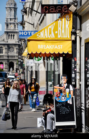 Snack-bar Café - Paris - France Banque D'Images