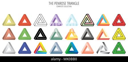 Penrose collection triangle impossible Illustration de Vecteur