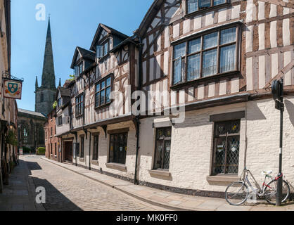 La rue de l'église Shrewsbury Banque D'Images