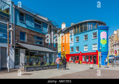 Junction, South Street,l'ancien Hight Street,Tontine,Rue trimestre,Folkestone Kent,Angleterre, Banque D'Images