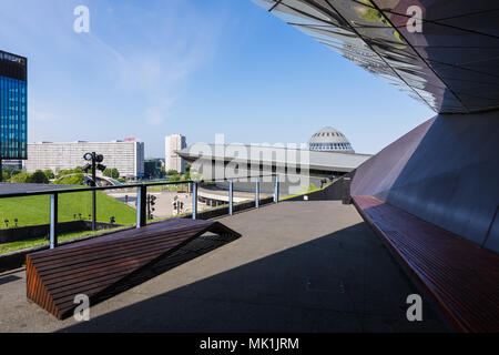 KATOWICE, Pologne - 05 MAI 2018 : Entertainment hall appelé Spodek en centre-ville de Katowice, en Silésie. Banque D'Images