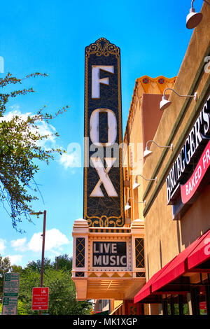 Theateroverhead Fox signe sur Congress Street dans le centre-ville de Tucson AZ Banque D'Images