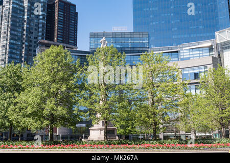 Columbus Circle au printemps, NYC, USA Banque D'Images