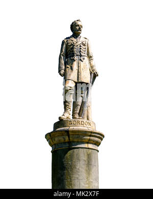 Le général Gordon une statue en terre cuite faite par Doulton Lambeth, dans Gordon gardens gravesend Banque D'Images