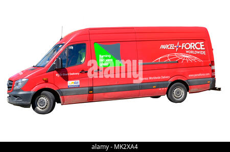 Parcelforce delivery van Banque D'Images