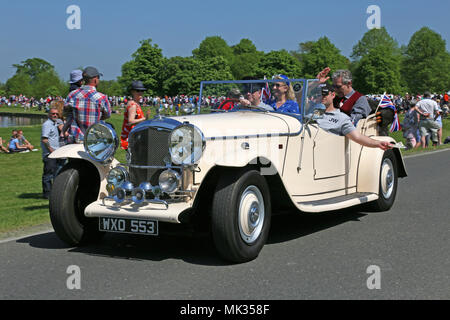 Bentley MkVI Special Roadster de Mallalieu (1947). Châtaignier dimanche 6 mai 2018. Bush Park, Hampton court, London Borough of Richmond upon Thames, Angleterre, Grande-Bretagne, Royaume-Uni, Royaume-Uni, Europe. Parade de véhicules vintage et classiques et expositions avec attractions foraines et reconstitutions militaires. Crédit : Ian Bottle/Alamy Live News Banque D'Images