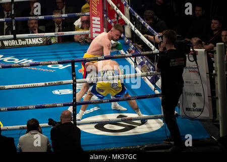 Londres, Royaume-Uni. 5 mai, 2018. J Martin Ward vs James Tennyson match de boxe à l'O2 arena. Crédit : Guy Josse/Alamy Live News Banque D'Images