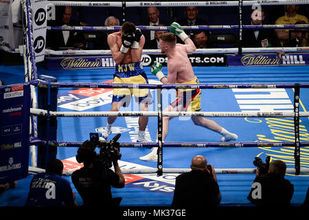 Londres, Royaume-Uni. 5 mai, 2018. J Martin Ward vs James Tennyson match de boxe à l'O2 arena. Crédit : Guy Josse/Alamy Live News Banque D'Images