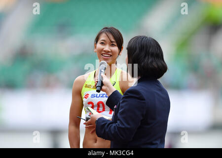 Chisato Fukushima, 3 mai 2018 - Athlétisme : Le 34e International d'athlétisme de Shizuoka 2018 Women's 200m au stade final Ecopa, Shizuoka, Japon. (Photo de MATSUO.K/AFLO SPORT) Banque D'Images