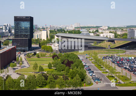 KATOWICE, Pologne - 05 MAI 2018 : Entertainment hall appelé Spodek en centre-ville de Katowice, en Silésie. Banque D'Images