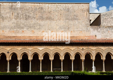 Cloître de Monreale, Sicile, Italie Banque D'Images